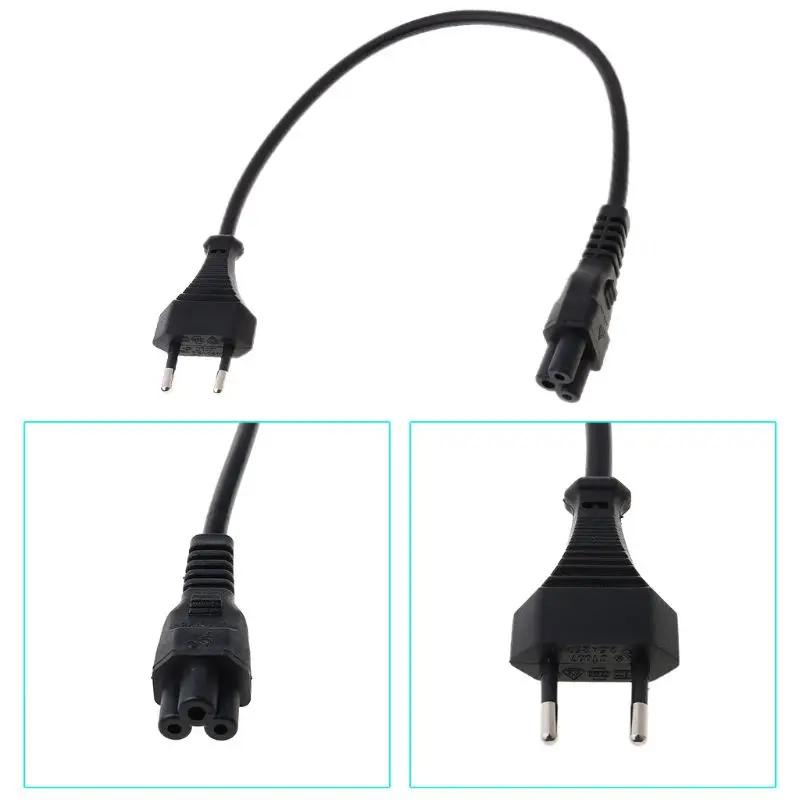 Power Adapter Cord EU 2 Pin Male To IEC 320 C5 Micky For Notebook Power Supply 30cm